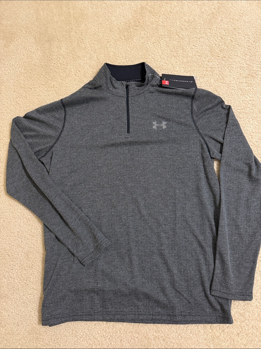 Under Armour Dark Gray Heather 1/4 Zip Performance Top